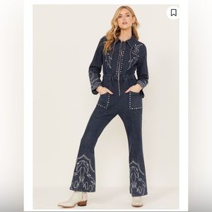 Understated Denim Daredevil Jumpsuit Small